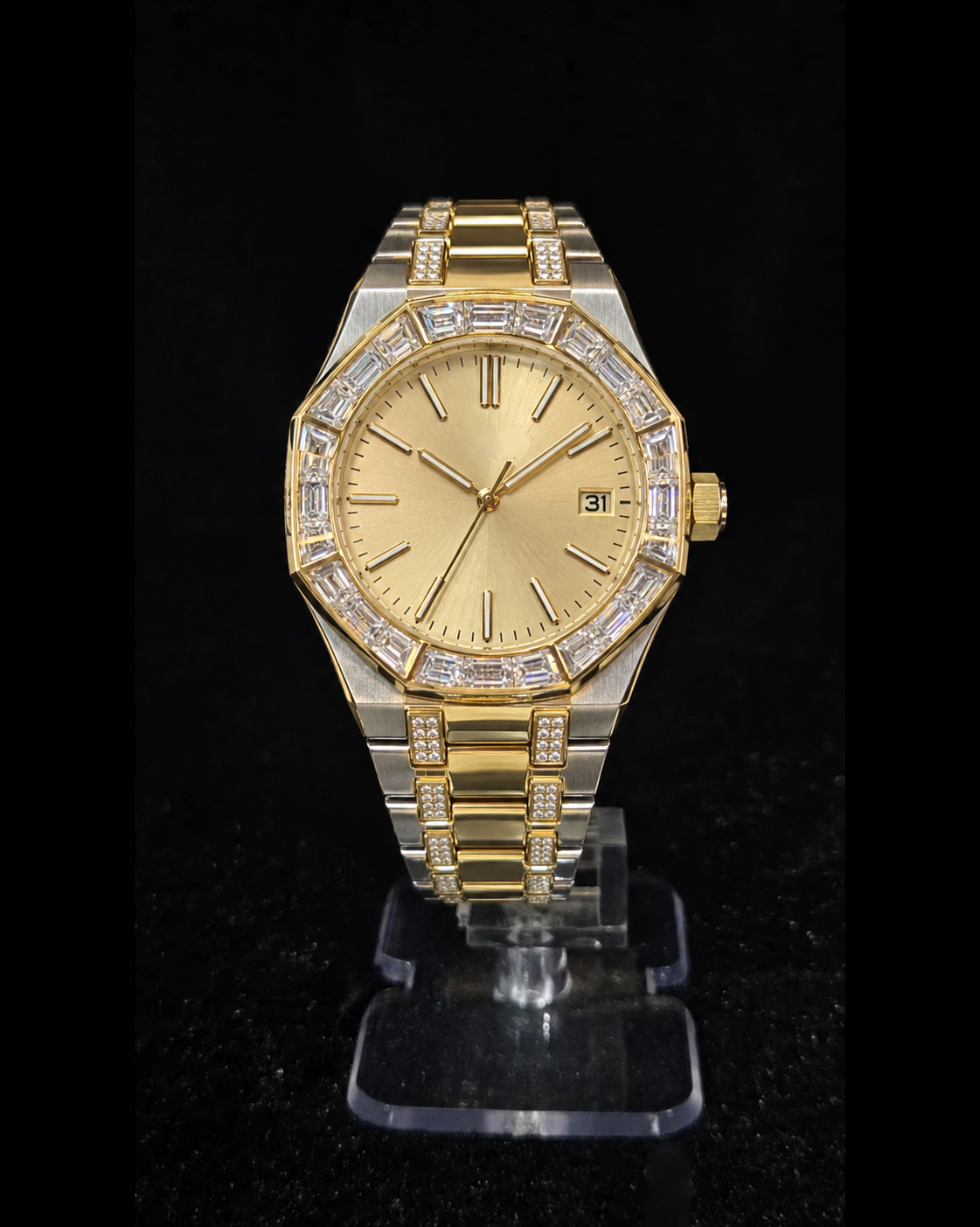 Integrated Octagonal Moissanite Watch – 03_baguette-two-tone-octagonal_image-1.png